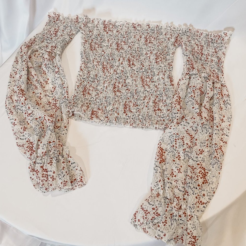 Off Shoulder Romantic Boho Top - XS